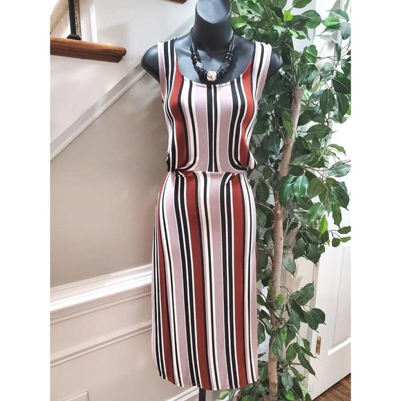 Torrid Women Multicolor Rayon Round Neck Sleeveless Knee Length Dress Small - Picture 10 of 13